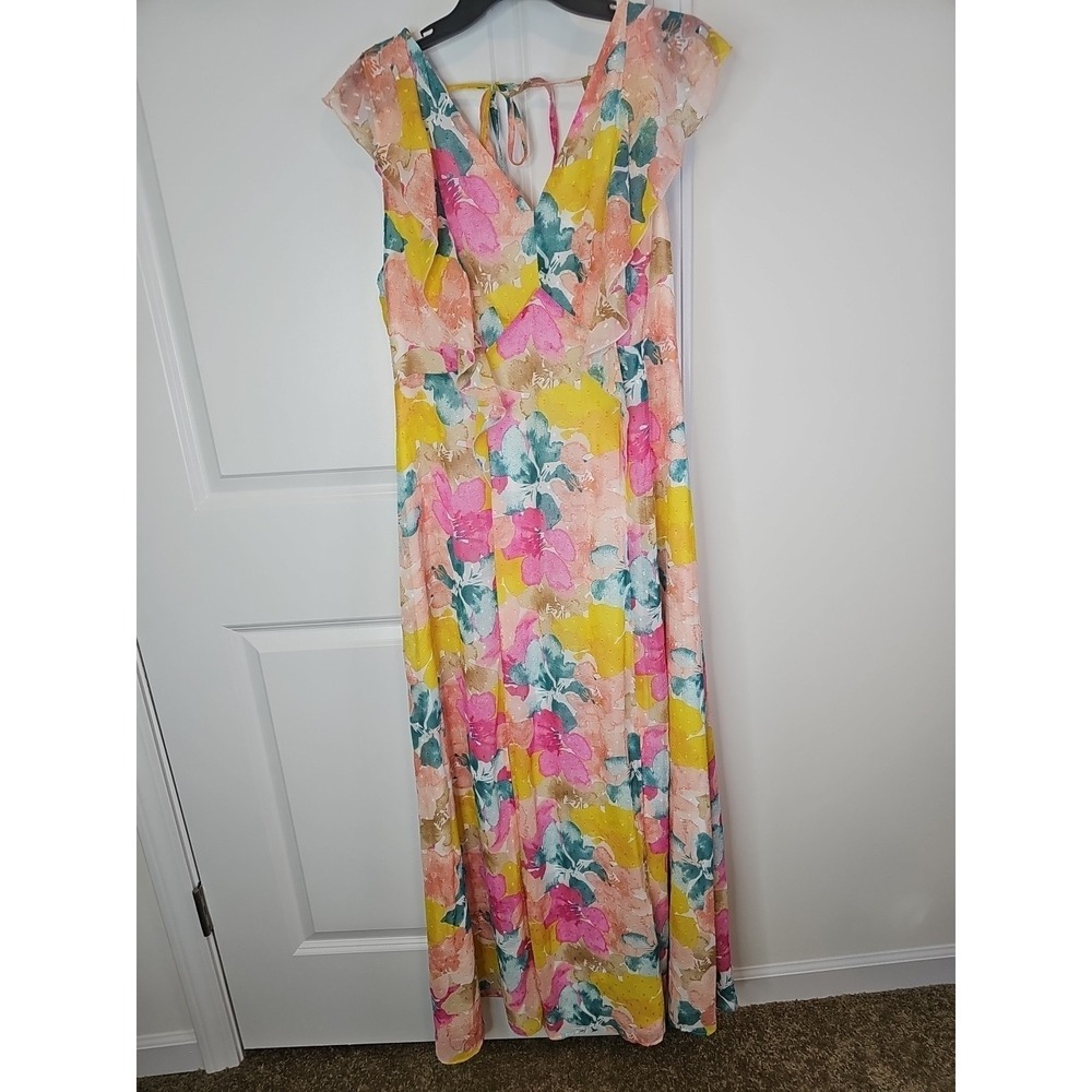 Cato Est 1946 Floral Maxi‎ Dress Made In Vietnam Size 14 16W